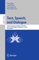 Book cover of: Text, Speech, and Dialogue. By: Petr Sojka