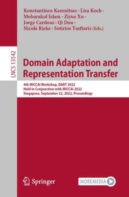 Book cover of: Domain Adaptation and Representation Transfer. By: Konstantinos Kamnitsas
