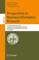 Book cover of: Perspectives in Business Informatics Research. By: Ērika Nazaruka