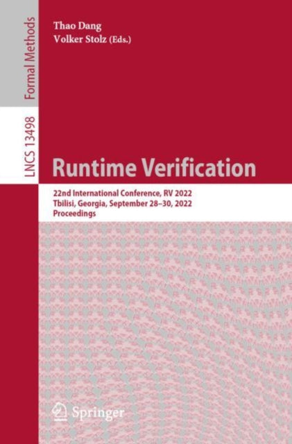Book cover of: Runtime Verification. By: Thao Dang