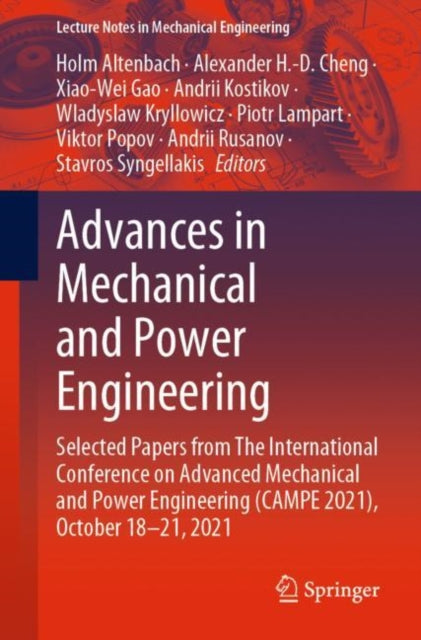 Book cover of: Advances in Mechanical and Power Engineering. By: Holm Altenbach