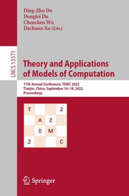 Book cover of: Theory and Applications of Models of Computation. By: Ding-Zhu Du