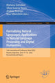 Book cover of: Formalizing Natural Languages: Applications to Natural Language Processing and Digital Humanities. By: Mariana González