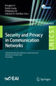 Book cover of: Security and Privacy in Communication Networks. By: Fengjun Li