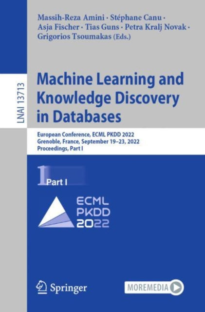 Book cover of: Machine Learning and Knowledge Discovery in Databases. By: Massih-Reza Amini