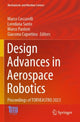 Book cover of: Design Advances in Aerospace Robotics. By: Marco Ceccarelli