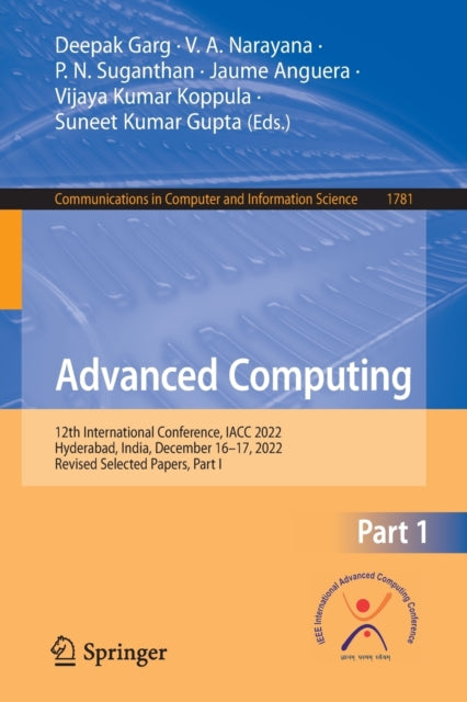 Book cover of: Advanced Computing. By: Deepak Garg