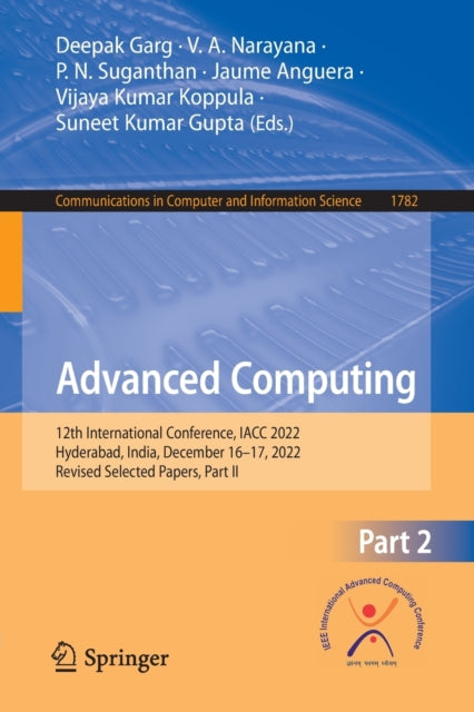 Book cover of: Advanced Computing. By: Deepak Garg