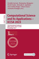 Book cover of: Computational Science and Its Applications – ICCSA 2023. By: Osvaldo Gervasi