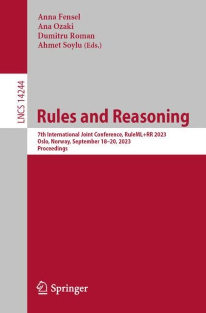 Book cover of: Rules and Reasoning. By: Anna Fensel