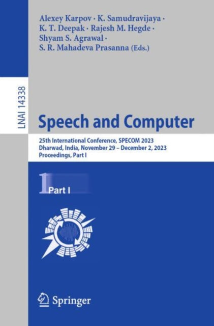 Book cover of: Speech and Computer. By: Alexey Karpov