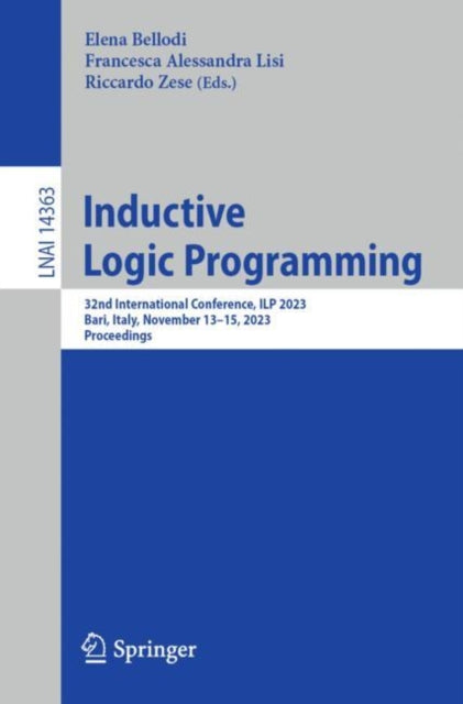 Book cover of: Inductive Logic Programming. By: Elena Bellodi