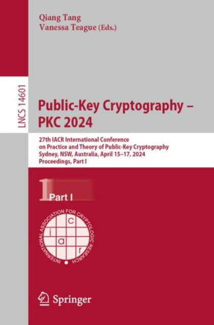 Book cover of: Public-Key Cryptography – PKC 2024. By: Qiang Tang