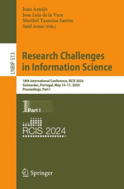 Book cover of: Research Challenges in Information Science. By: João Araújo