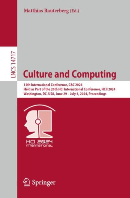 Book cover of: Culture and Computing. By: Matthias Rauterberg