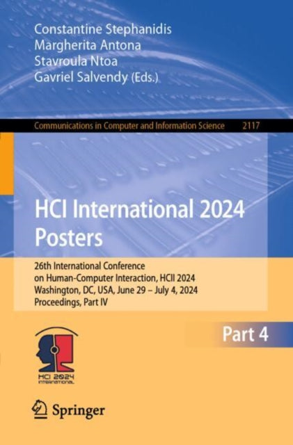 Book cover of: HCI International 2024 Posters. By: Constantine Stephanidis