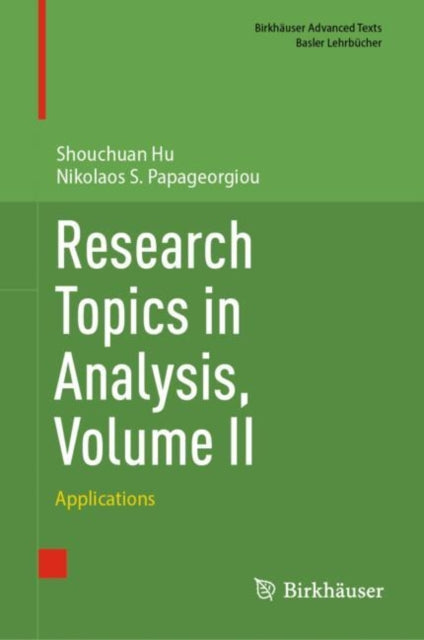 Book cover of: Research Topics in Analysis, Volume II. By: Shouchuan Hu