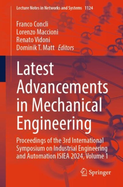 Book cover of: Latest Advancements in Mechanical Engineering. By: Franco Concli