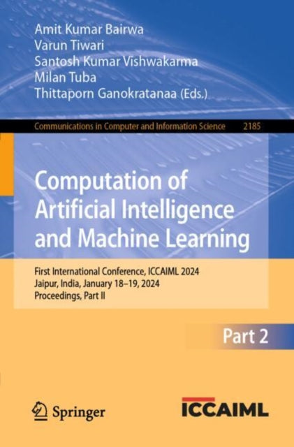 Book cover of: Computation of Artificial Intelligence and Machine Learning. By: Amit Kumar Bairwa