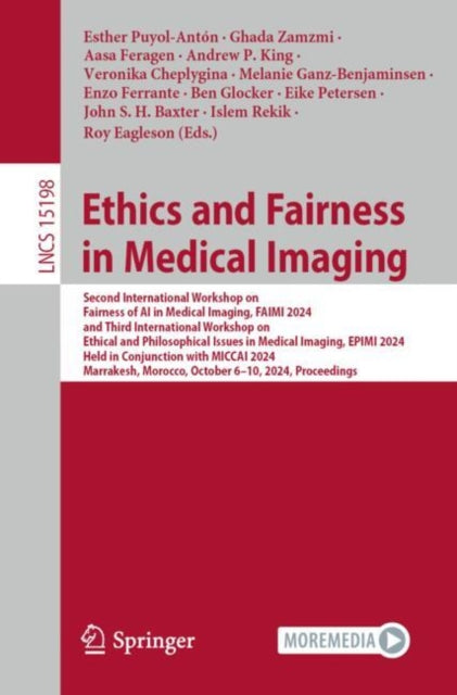 Book cover of: Ethics and Fairness in Medical Imaging. By: Esther Puyol-Antón