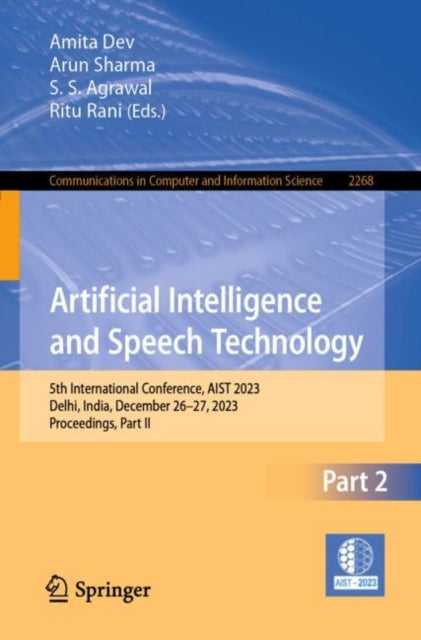 Book cover of: Artificial Intelligence and Speech Technology