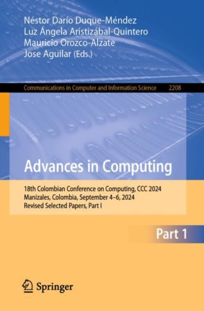 Book cover of: Advances in Computing. By: Néstor Darío Duque-Méndez