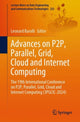 Book cover of: Advances on P2P, Parallel, Grid, Cloud and Internet Computing