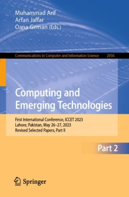 Book cover of: Computing and Emerging Technologies. By: Muhammad Arif