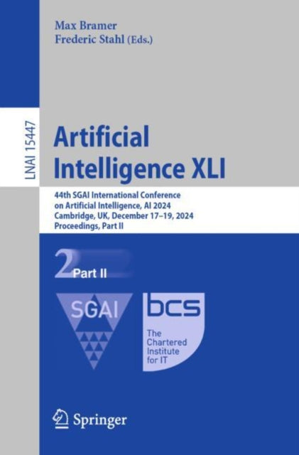 Book cover of: Artificial Intelligence XLI