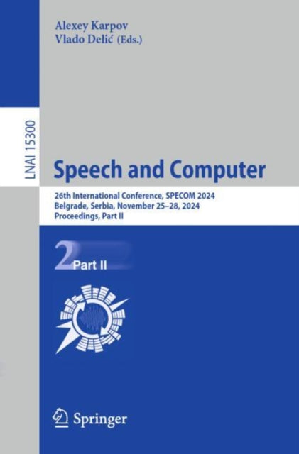Book cover of: Speech and Computer. By: Alexey Karpov