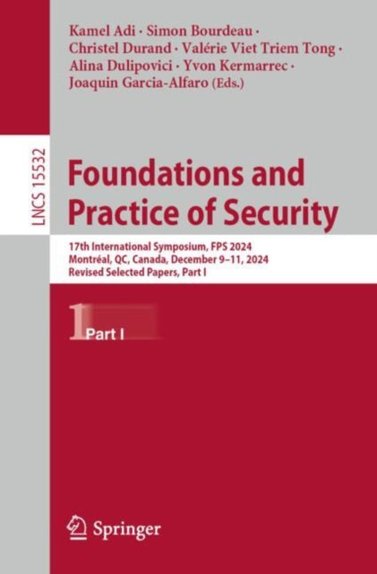 Book cover of: Foundations and Practice of Security