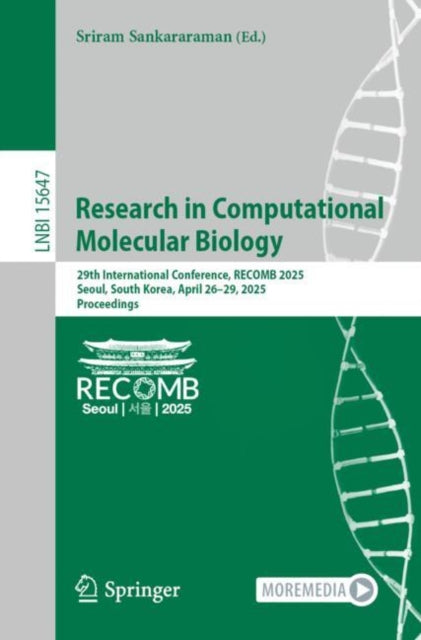 Book cover of: Research in Computational Molecular Biology