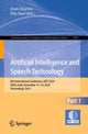 Book cover of: Artificial Intelligence and Speech Technology