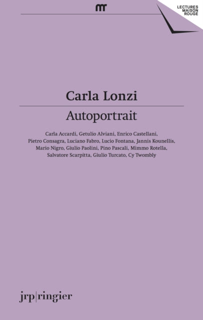 Book cover of: Carla Lonzi. By: Carla Lonzi