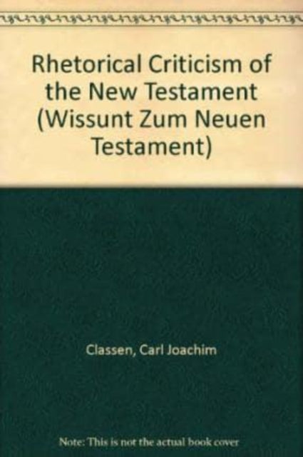 Book cover of: Rhetorical Criticism of the New Testament