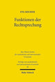 Book cover of: Funktionen der Rechtsprechung. By: Eva Kocher