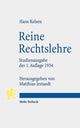 Book cover of: Reine Rechtslehre. By: Hans Kelsen