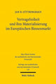 Book cover of: Vertragsfreiheit und ihre Materialisierung im Europaischen Binnenmarkt. By: Jan D. Lüttringhaus