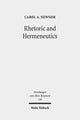 Book cover of: Rhetoric and Hermeneutics. By: Carol A. Newsom