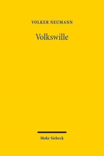 Book cover of: Volkswille. By: Volker Neumann