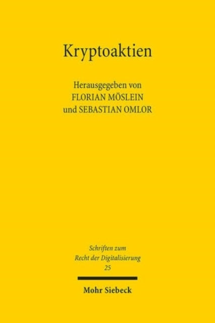 Book cover of: Kryptoaktien. By: Florian Möslein