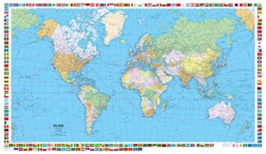Book cover of: Welt political wall map laminated