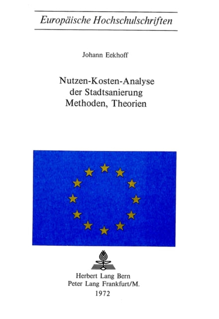 Book cover of: Nutzen-Kosten-Analyse der Stadtsanierung