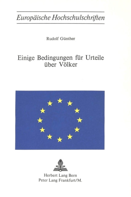 Book cover of: Einige Bedingungen fuer Urteile ueber Voelker