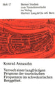 Book cover of: Versuch einer langfristigen Prognose der touristischen Frequenzen im schweizerischen Berggebiet