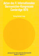 Book cover of: Akten des V. Internationalen Germanisten-Kongresses- Cambridge 1975
