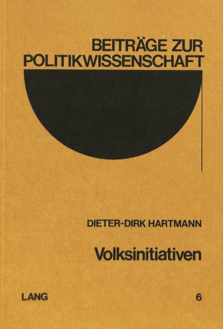 Book cover of: Volksinitiativen