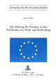 Book cover of: Die Haltung der Parteien zu den Problemen von Strafe und Strafvollzug
