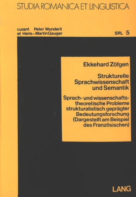Book cover of: Strukturelle Sparchwissenschaft und Semantik
