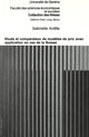 Book cover of: Etude et comparaison de modeles de prix avec application au cas de la Suisse